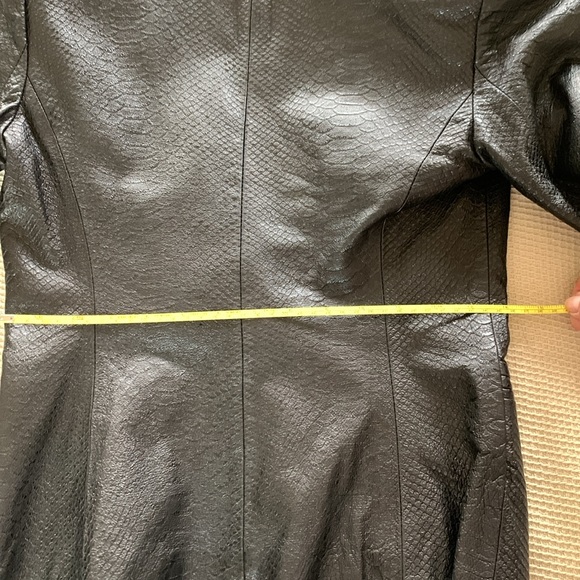 Rachel Zoe black 100% python-embossed leather slim blazer - Picture 16 of 16